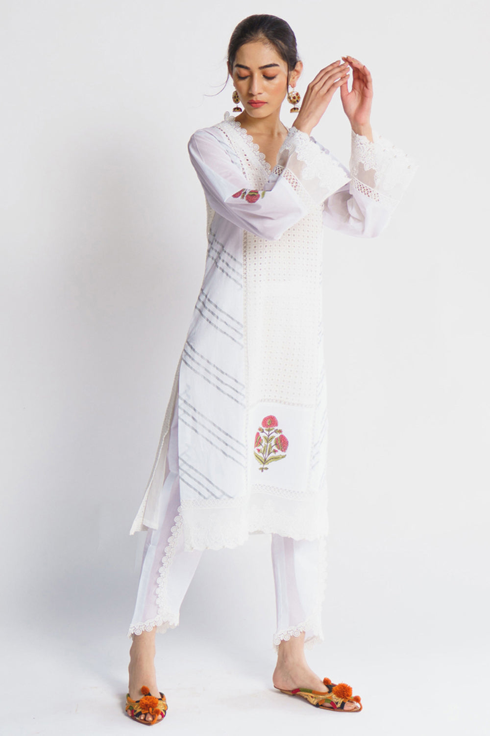 Roshini Chopra in Hakoba Block Print Suit set